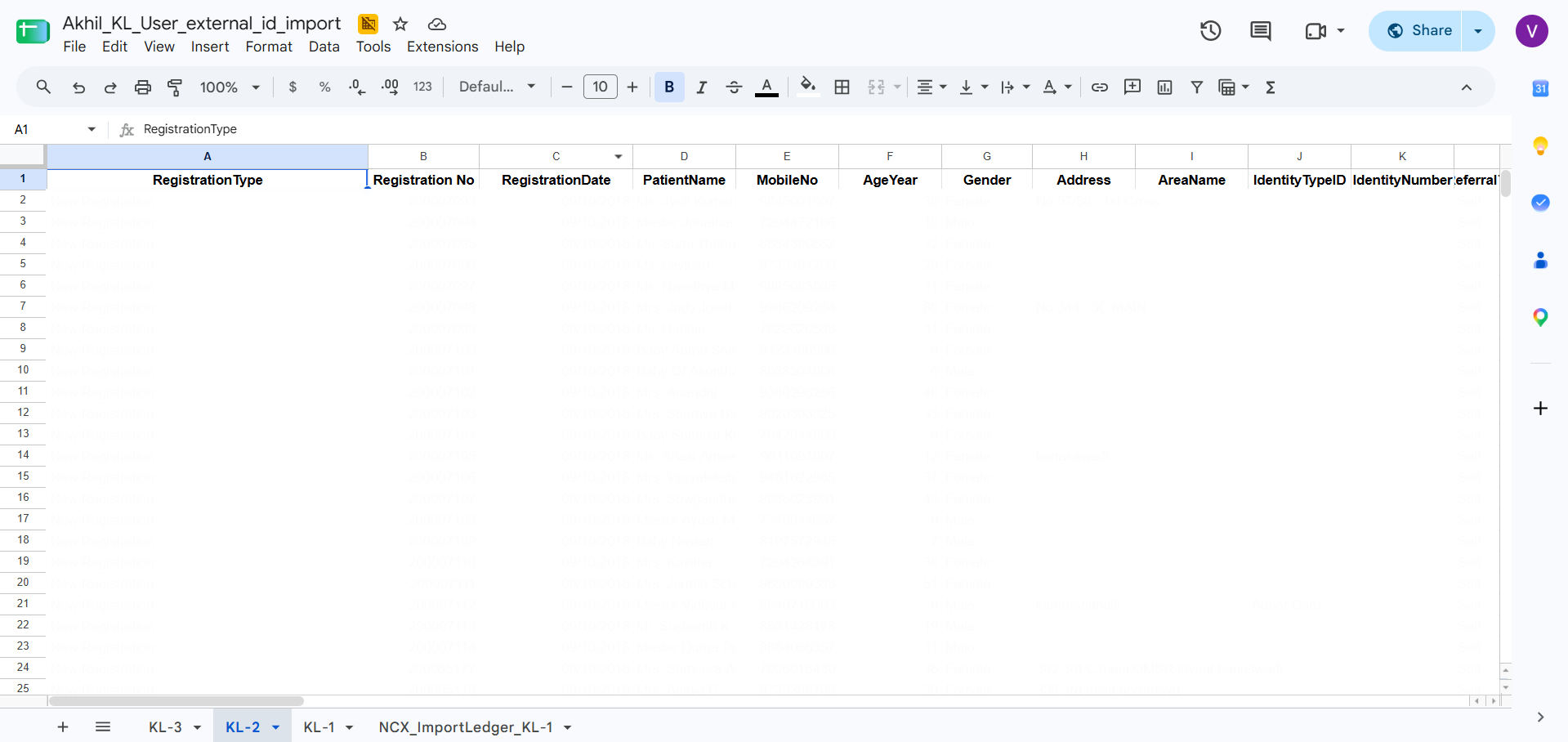 Google Sheet Doc