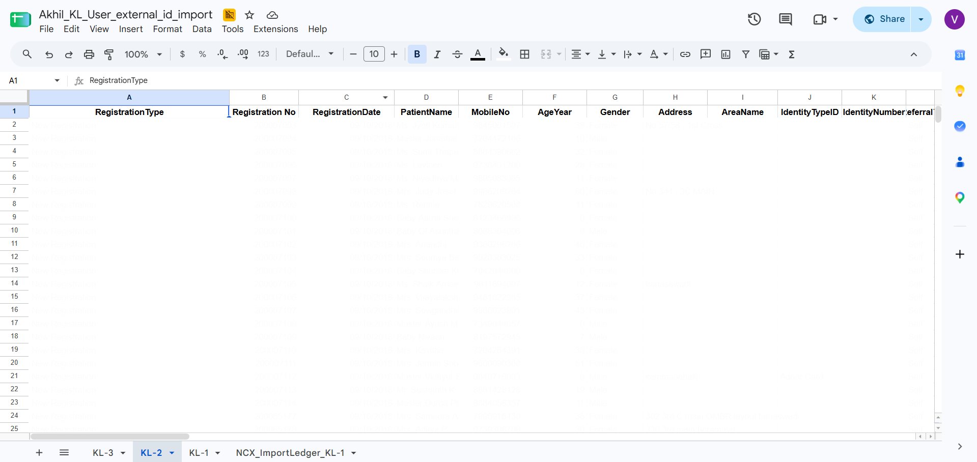Google Sheet Doc