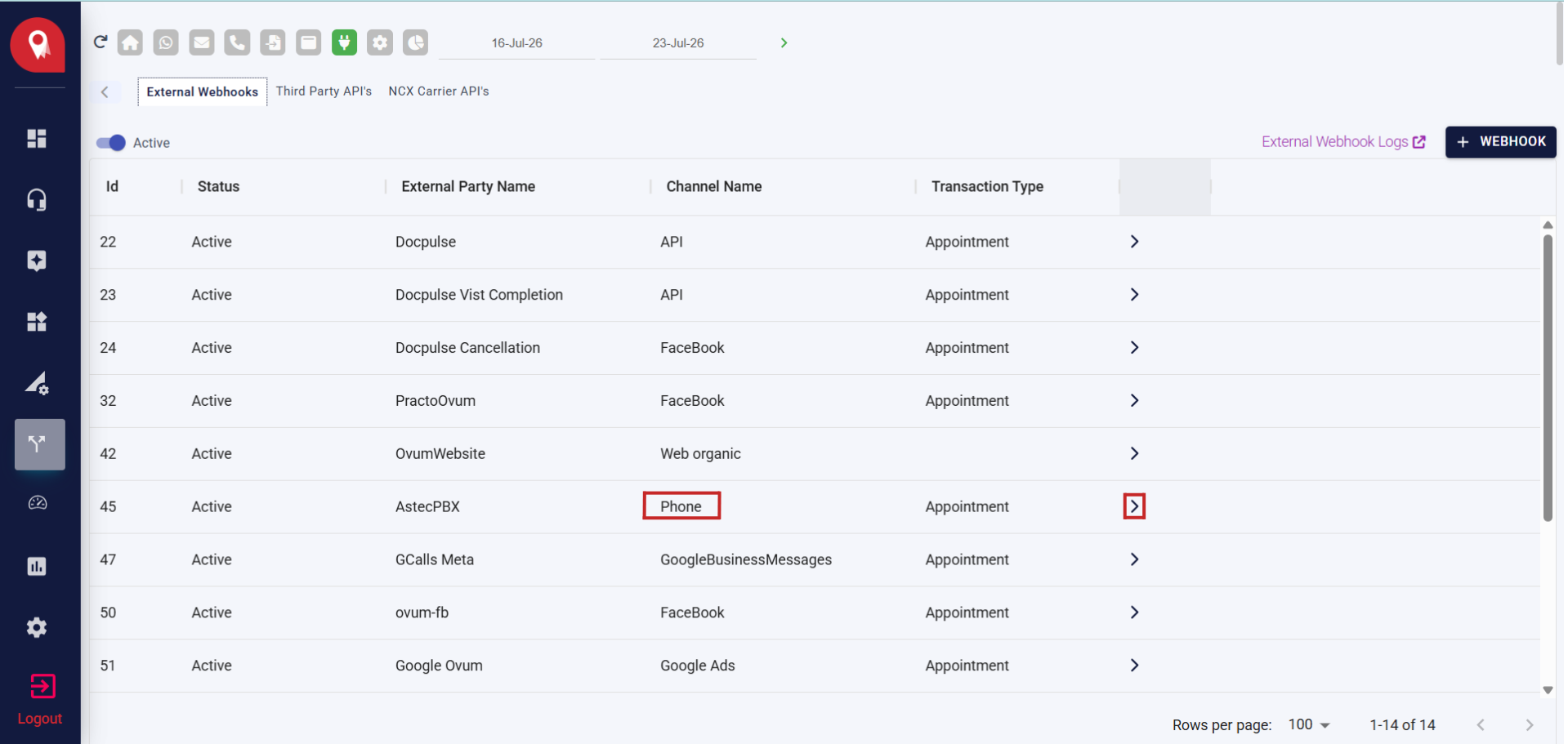 Select Webhook