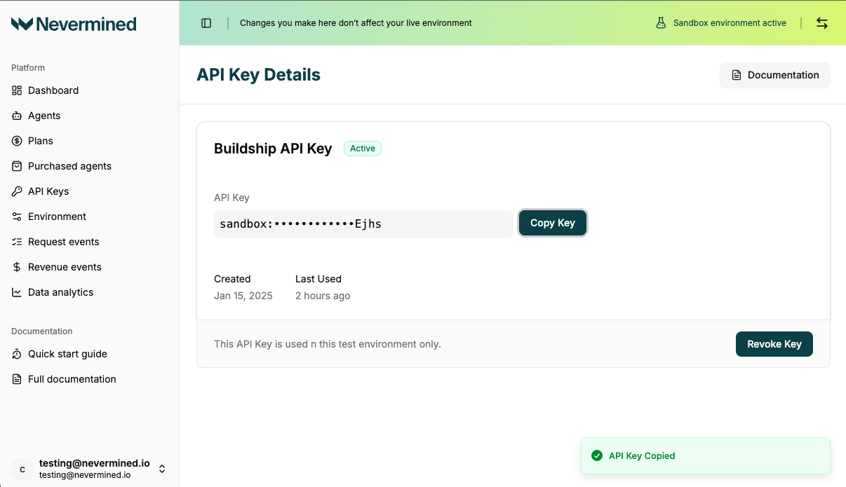 Nevermined API Key Generation (3)