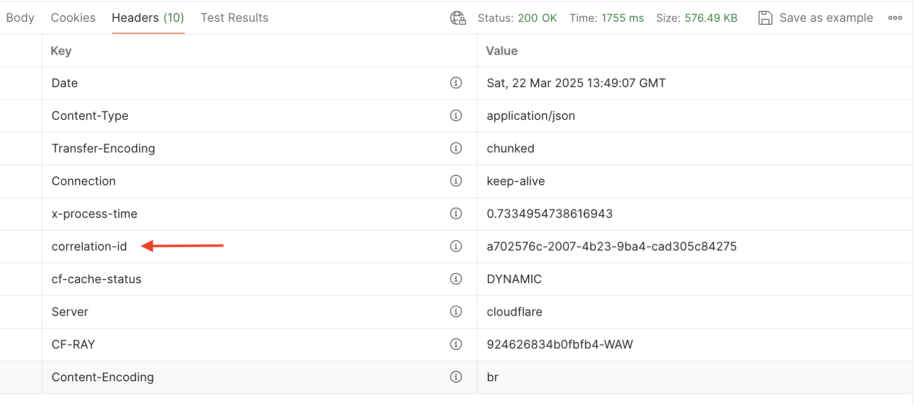 Correlation ID in Postman