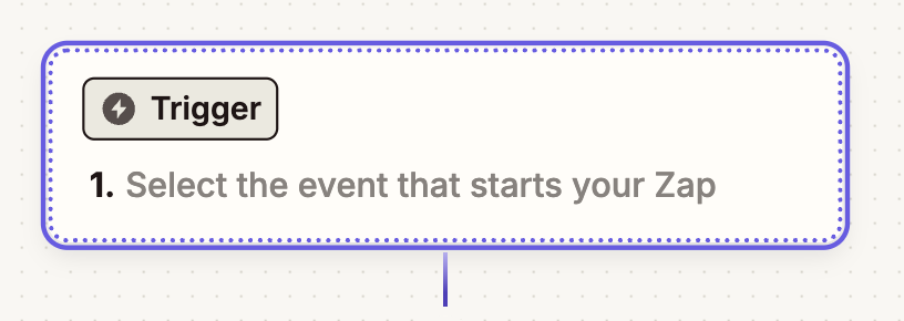 Zapier trigger setup interface
