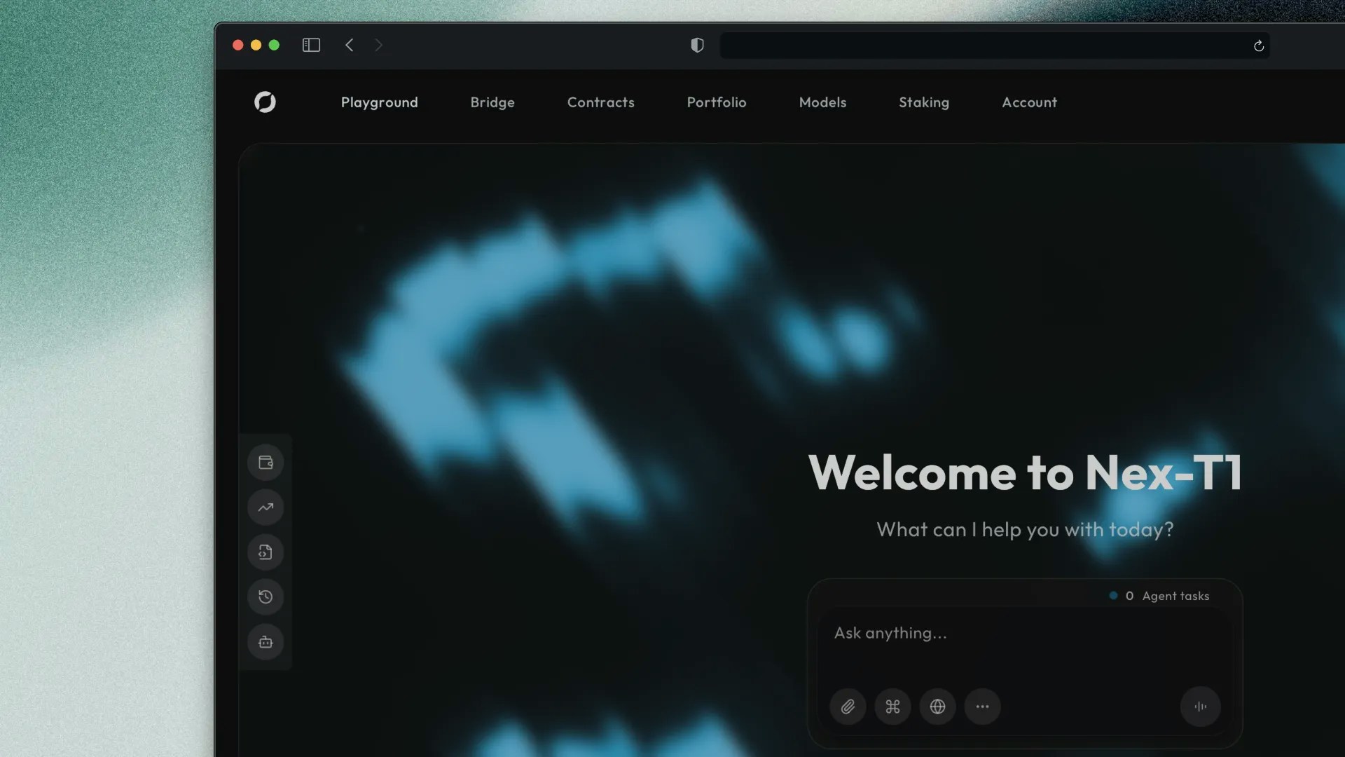 Nex-T1 web application Nex-T1 DeFi Application