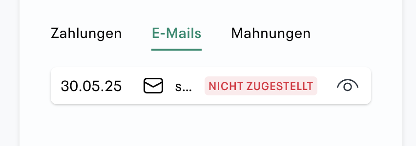 Status «Nicht zugestellt»
