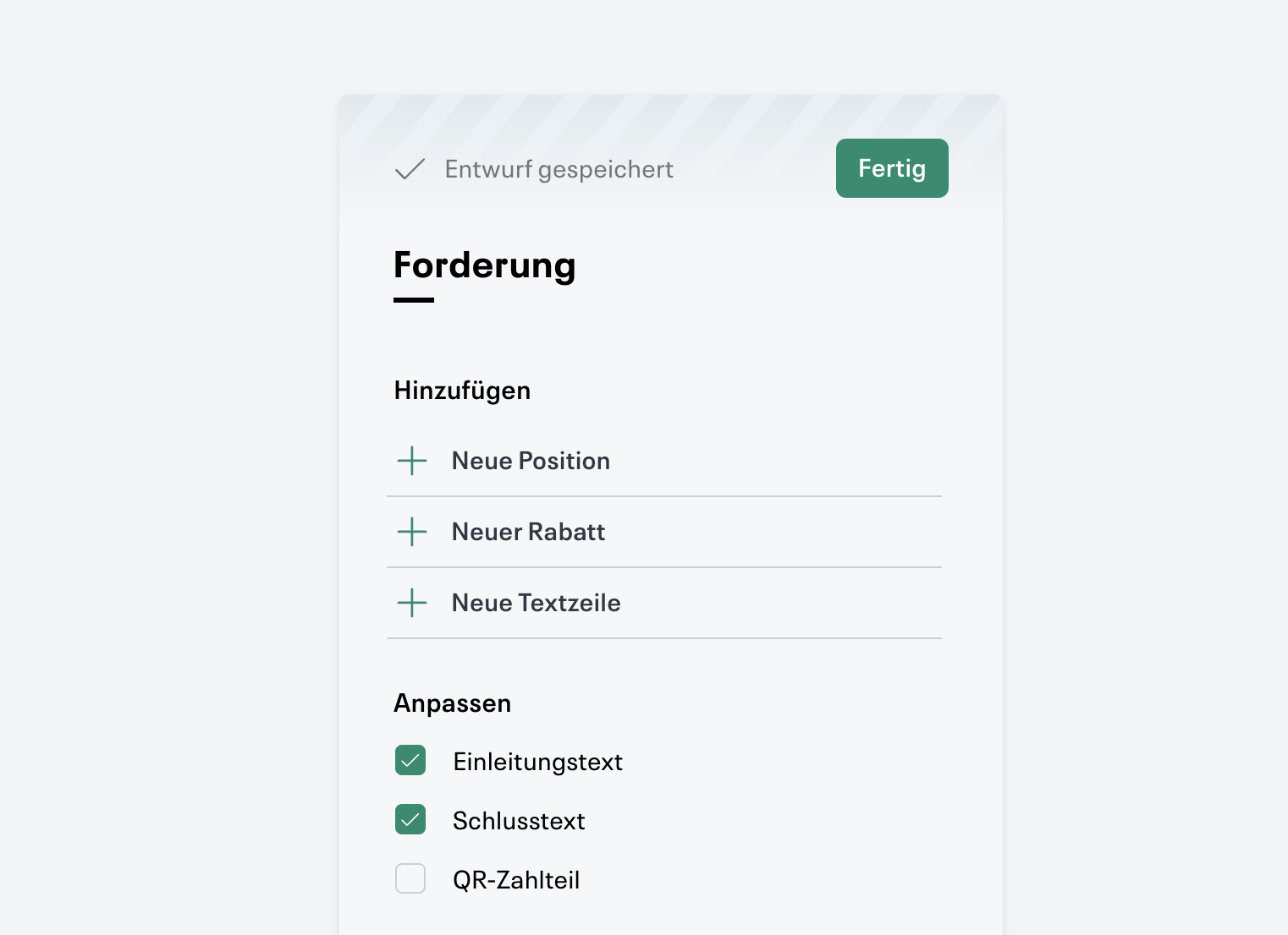 Automatisches Speichern von Entwürfen