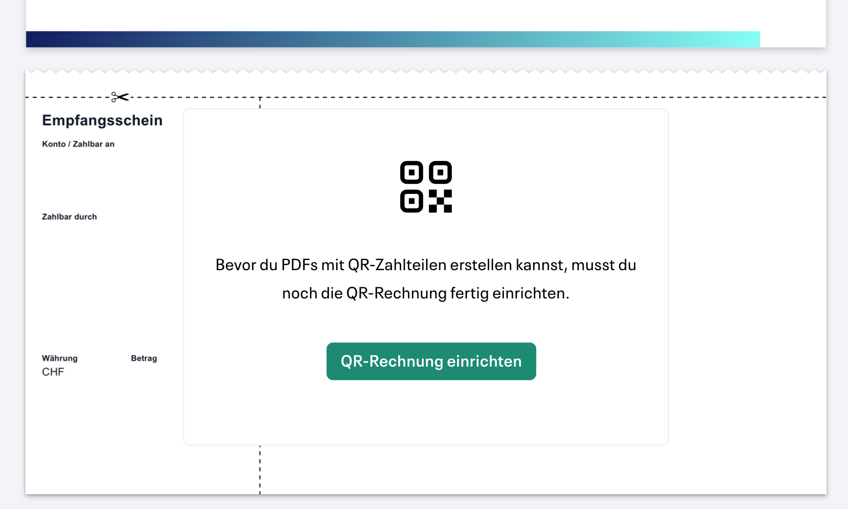 QR-Rechnung einrichten