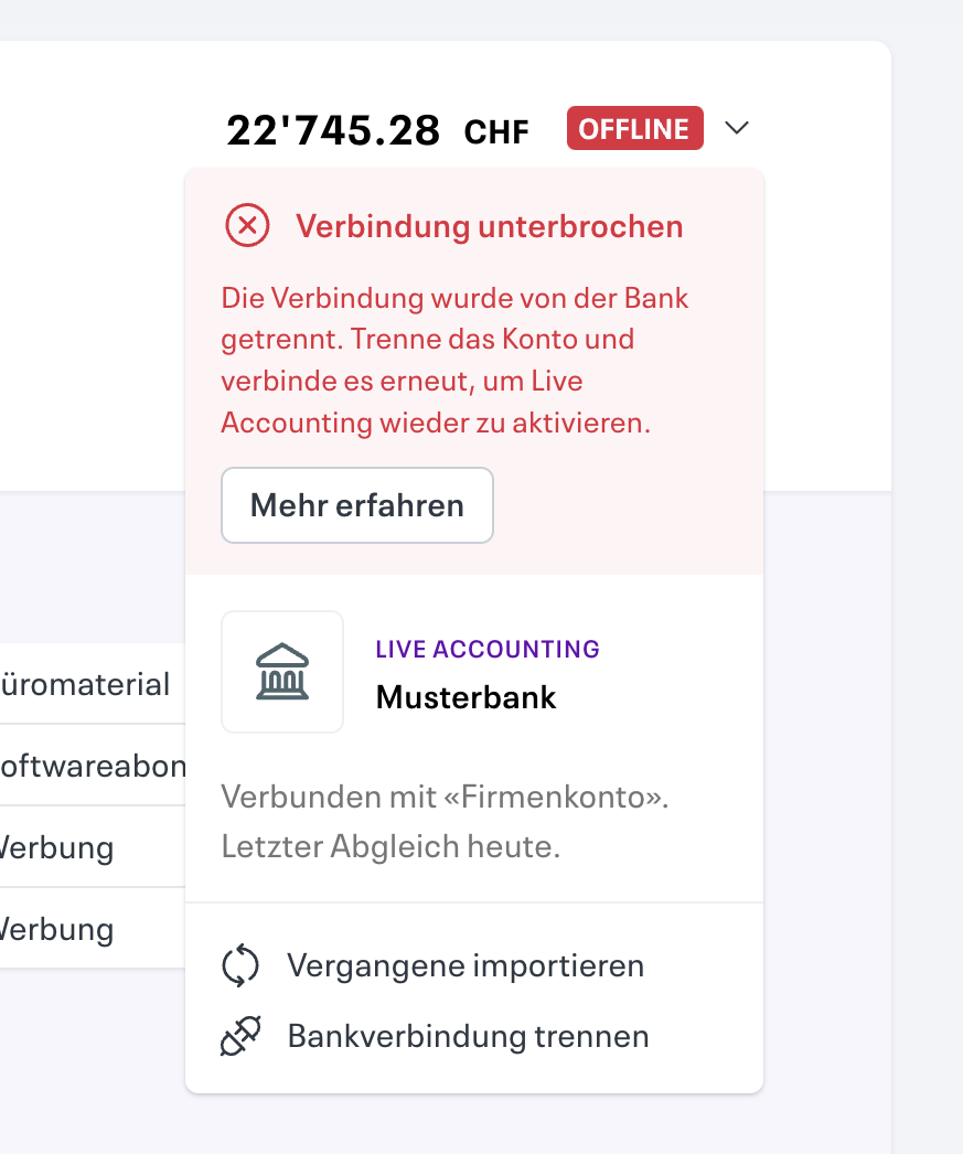 Verbindung unterbrochen
