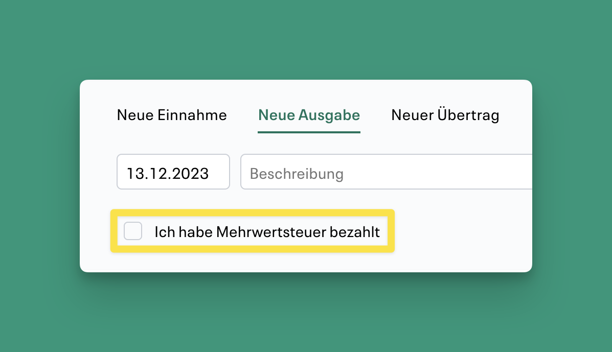 Ausgaben mit MWST verbuchen