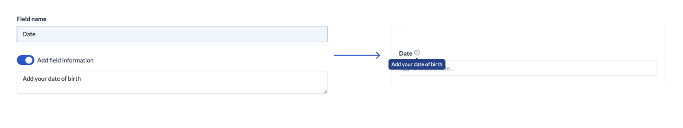 Image showing adding a tooltip to a field
