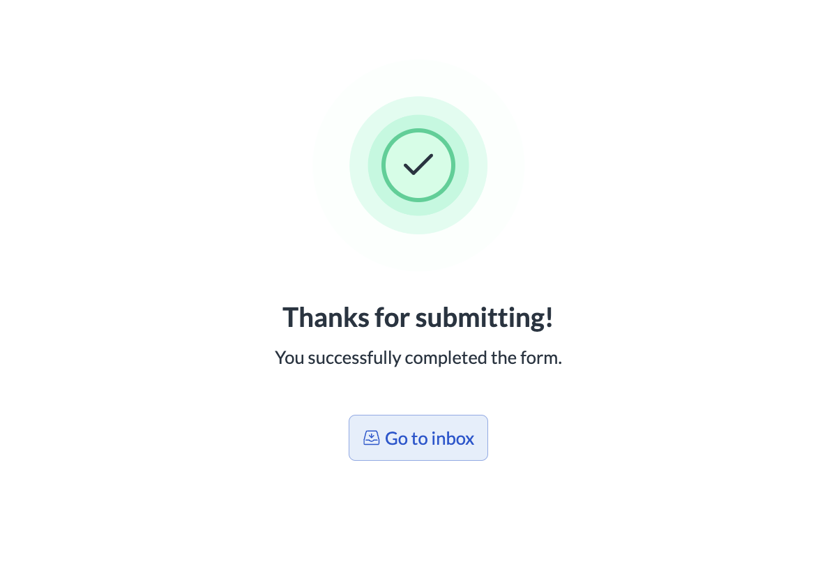 Image of a completion message
