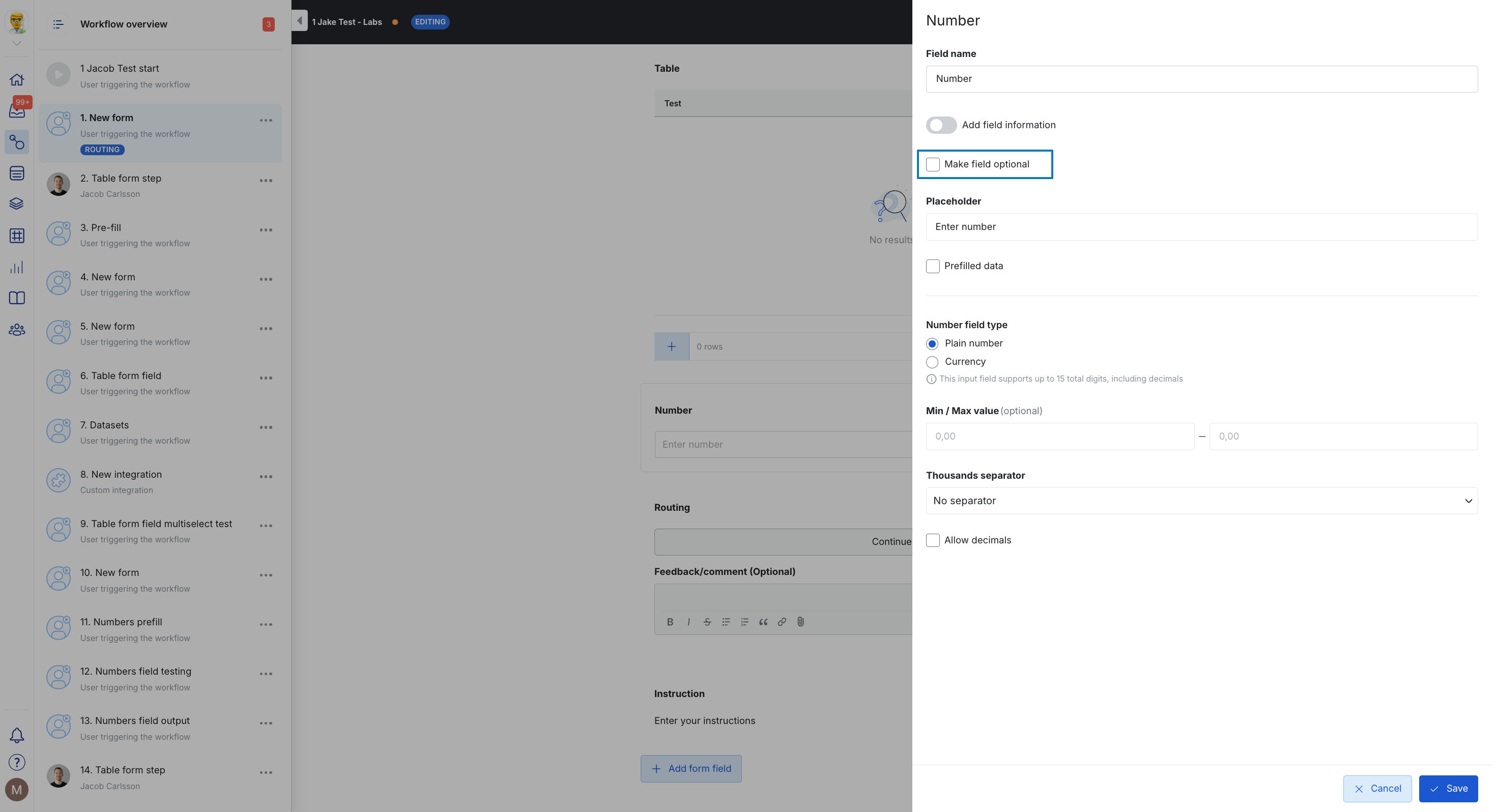 Optional Checkbox Pn