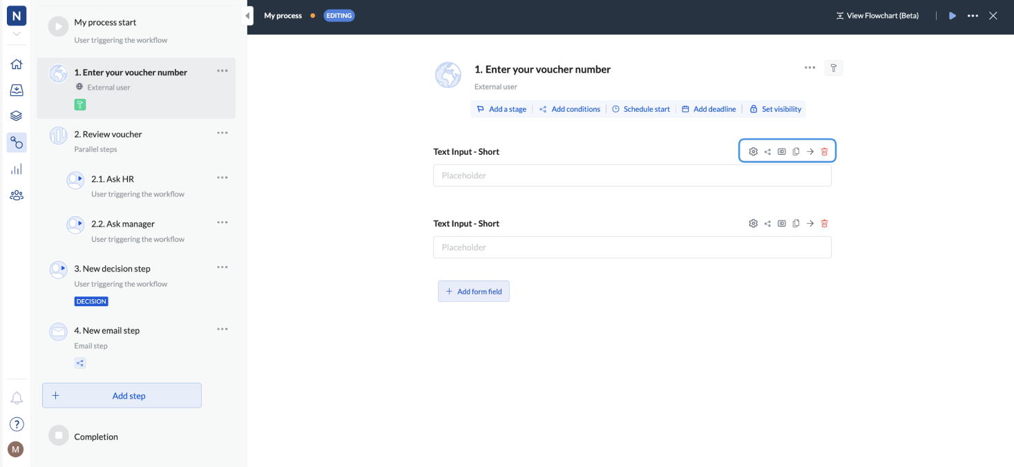 Image showing how to configure a form