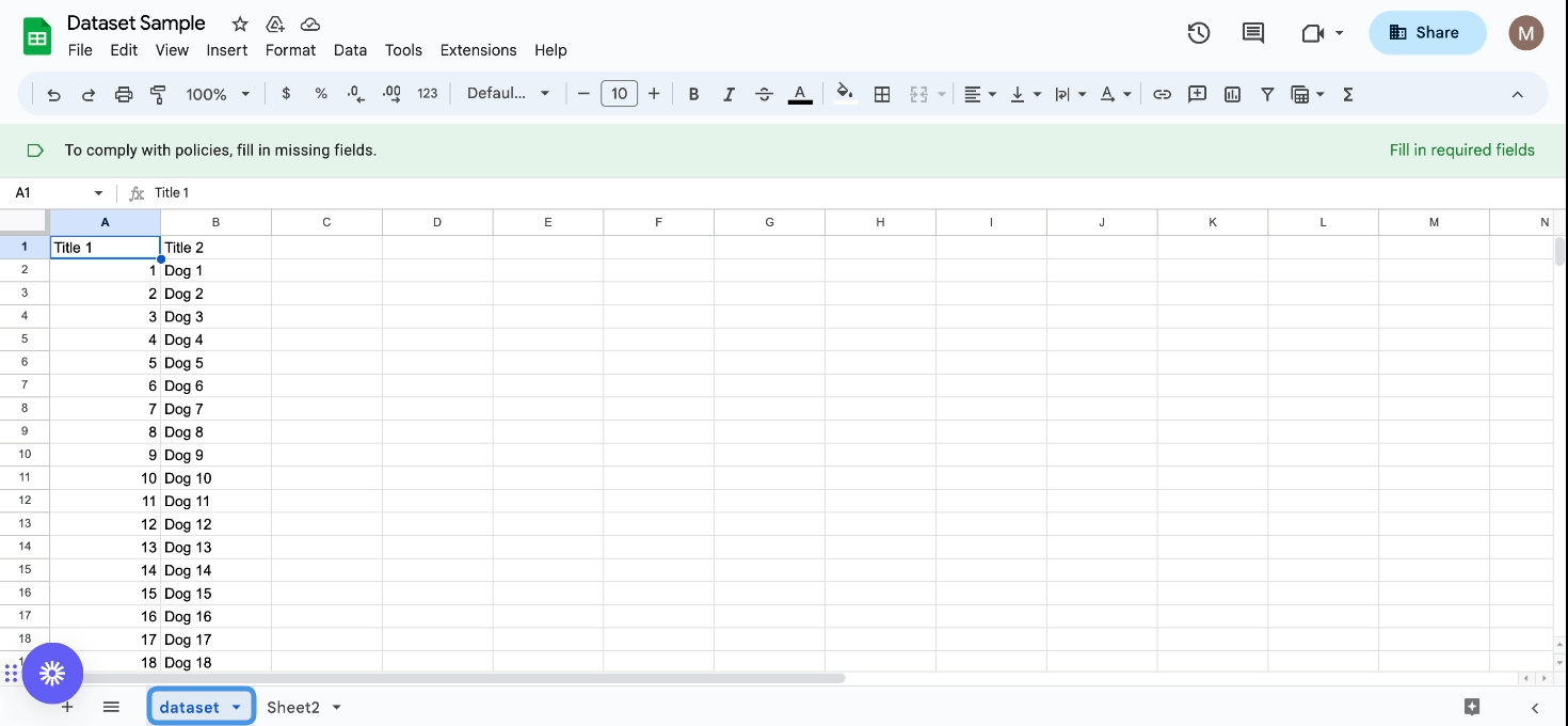 Image of the sheet name
