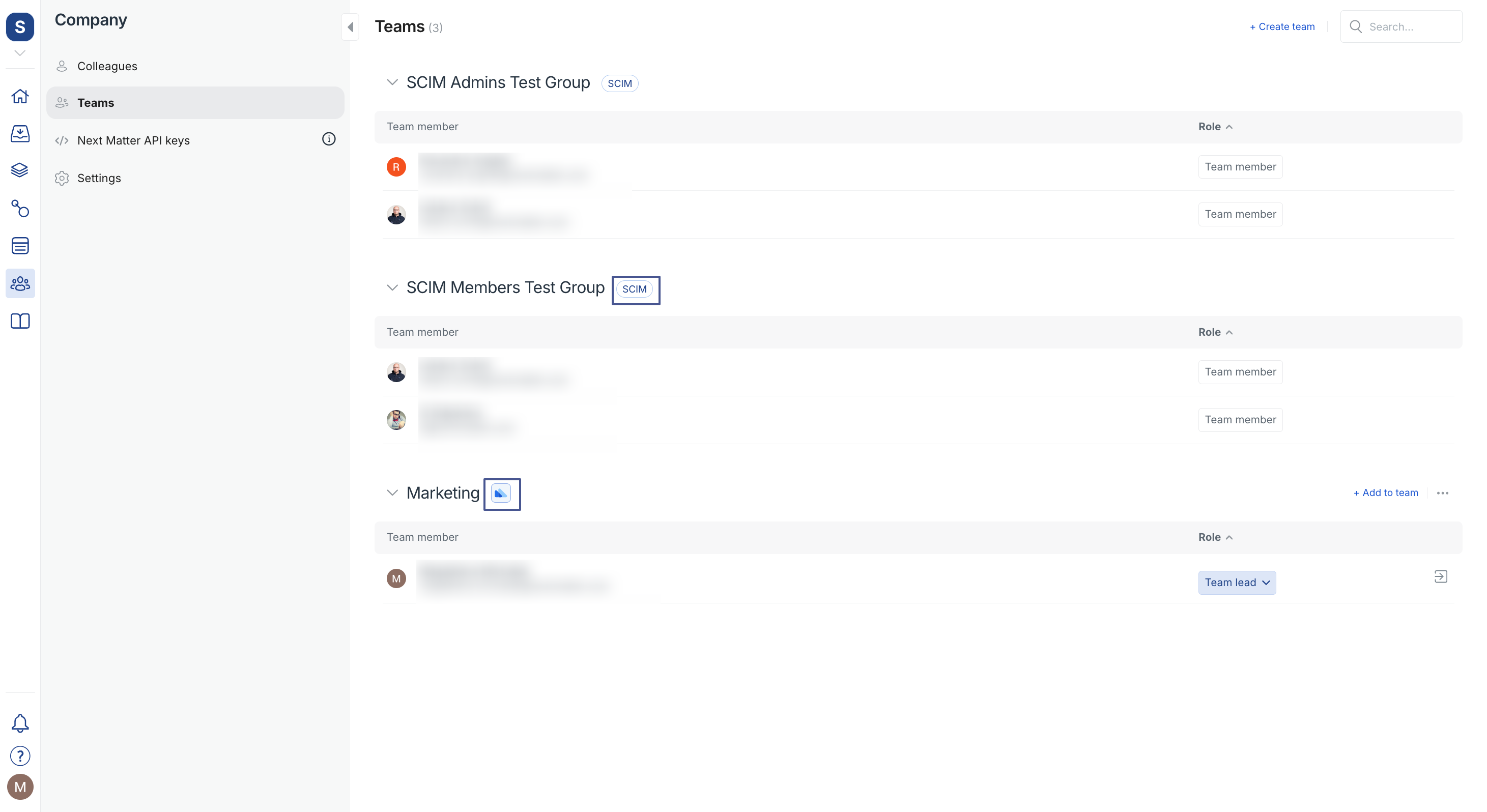 SCIM used in Next Matter