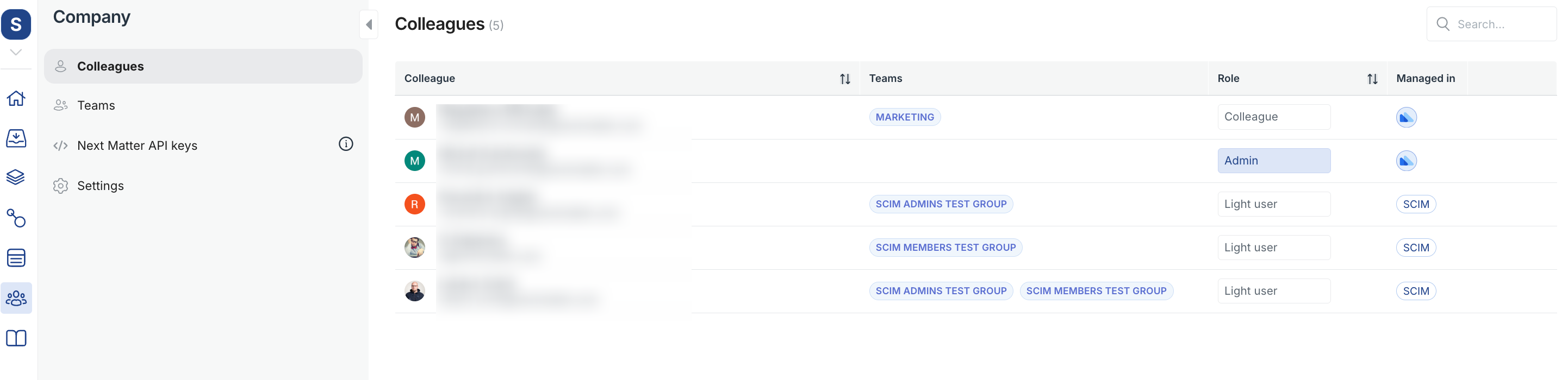 SCIM used in Next Matter