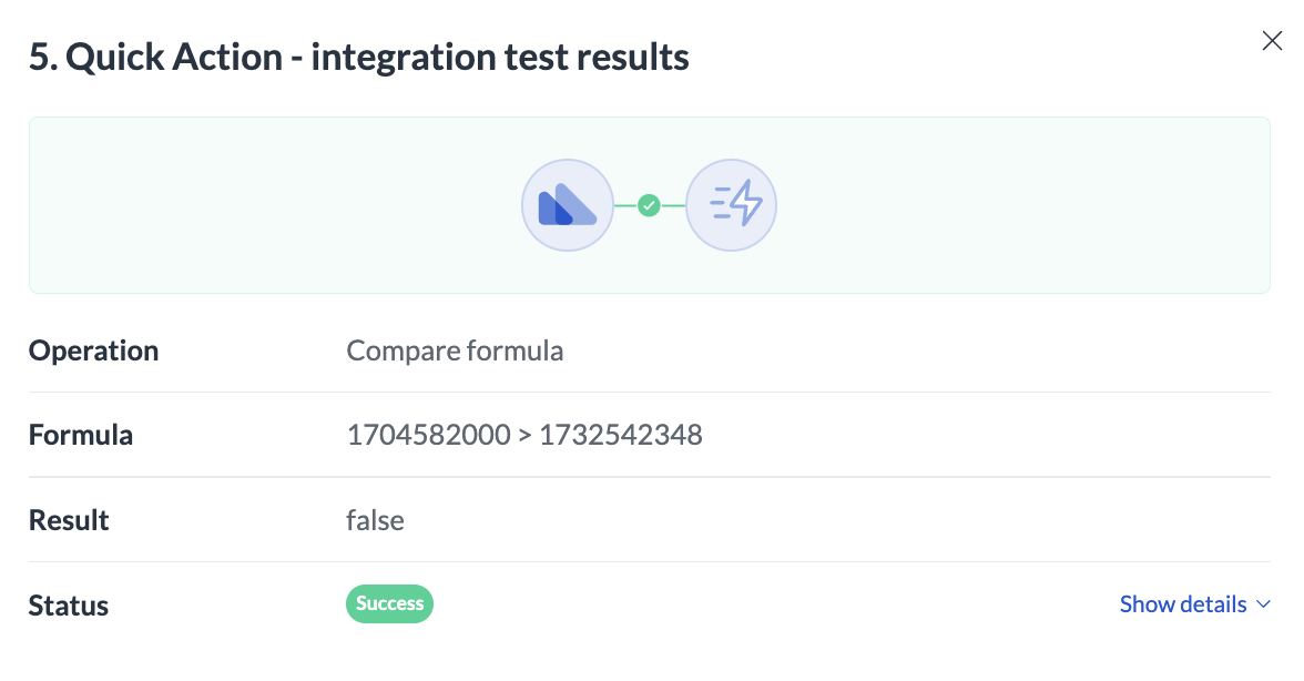 The image of Future Date Validation step Result