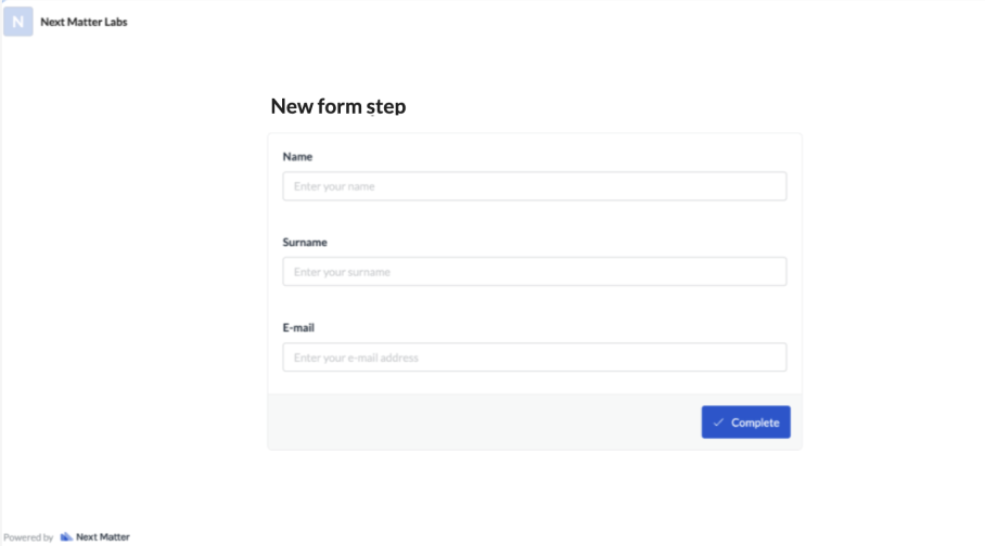 Image of a public form as users see it