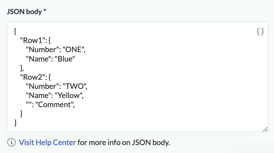 Image showing a table in Google Sheets