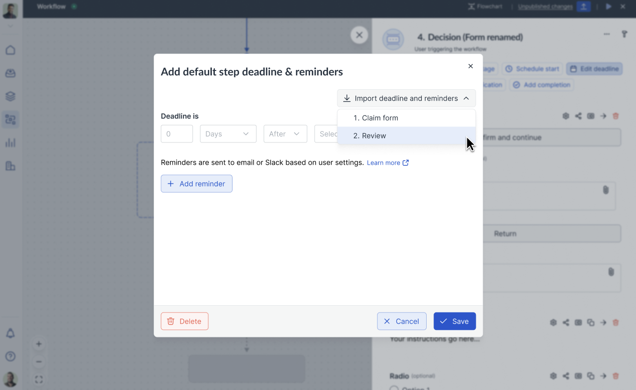 Image showing importing deadlines