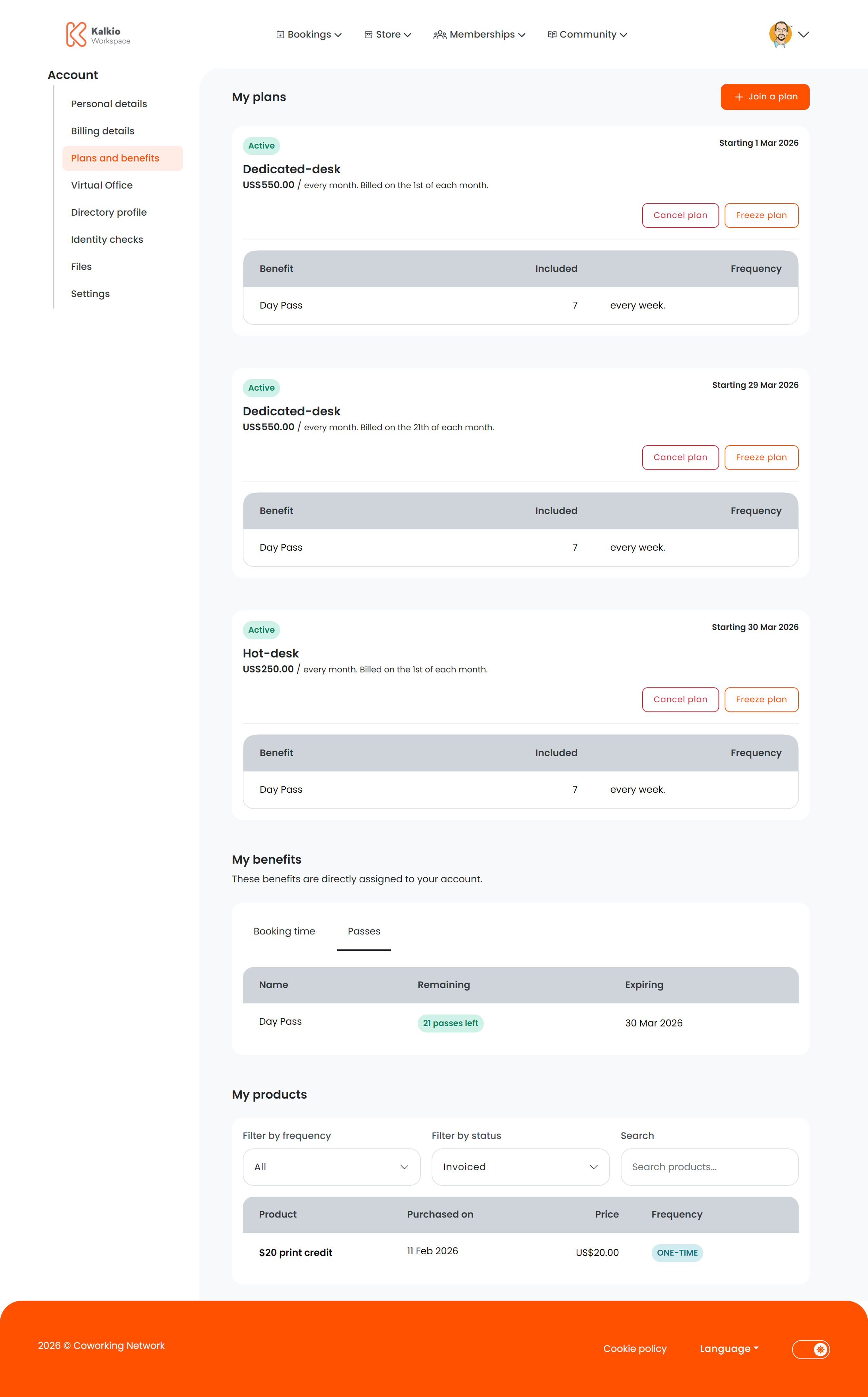 My Plan My Plans - Nexudus Platform