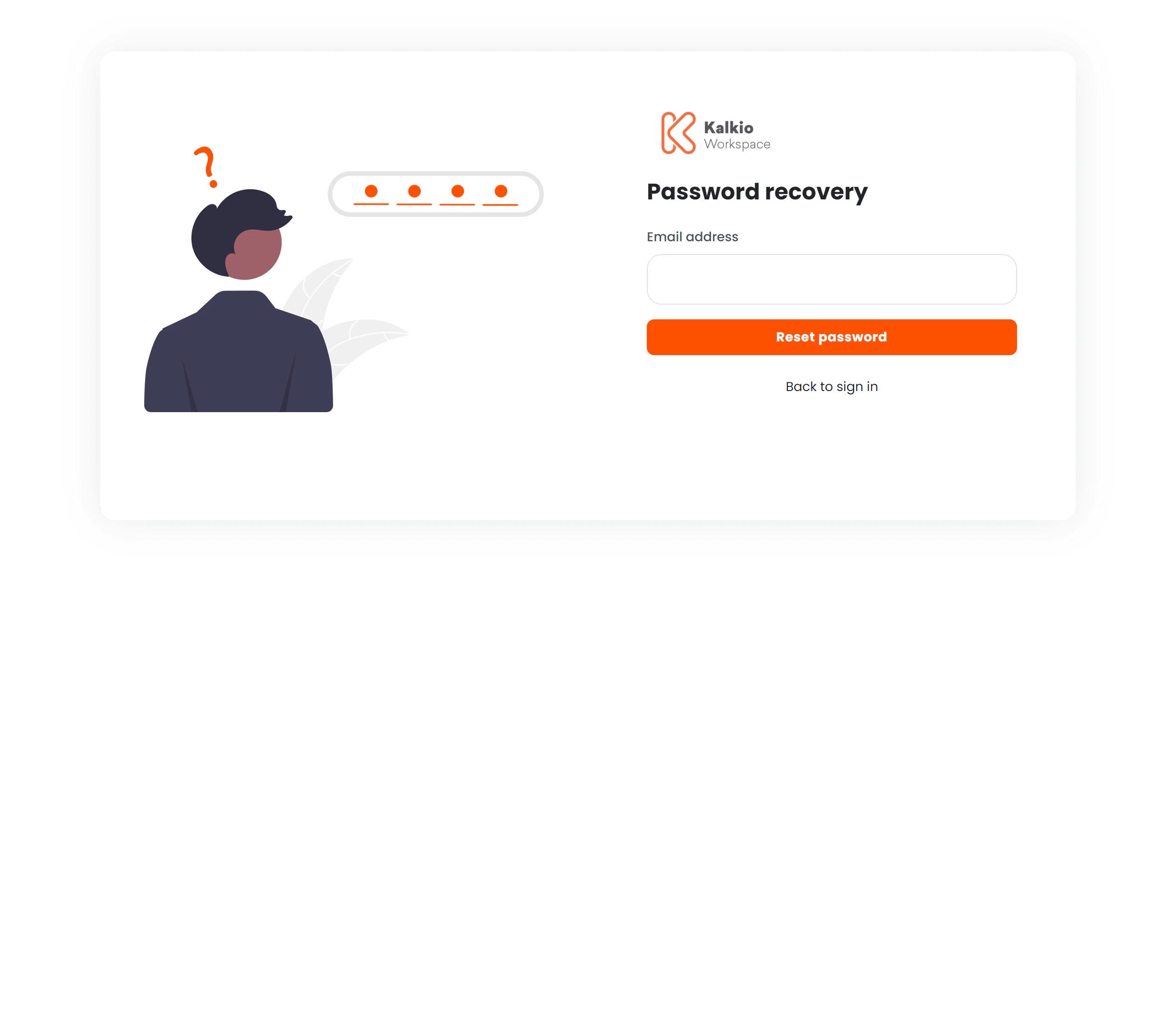 Password Recovery page