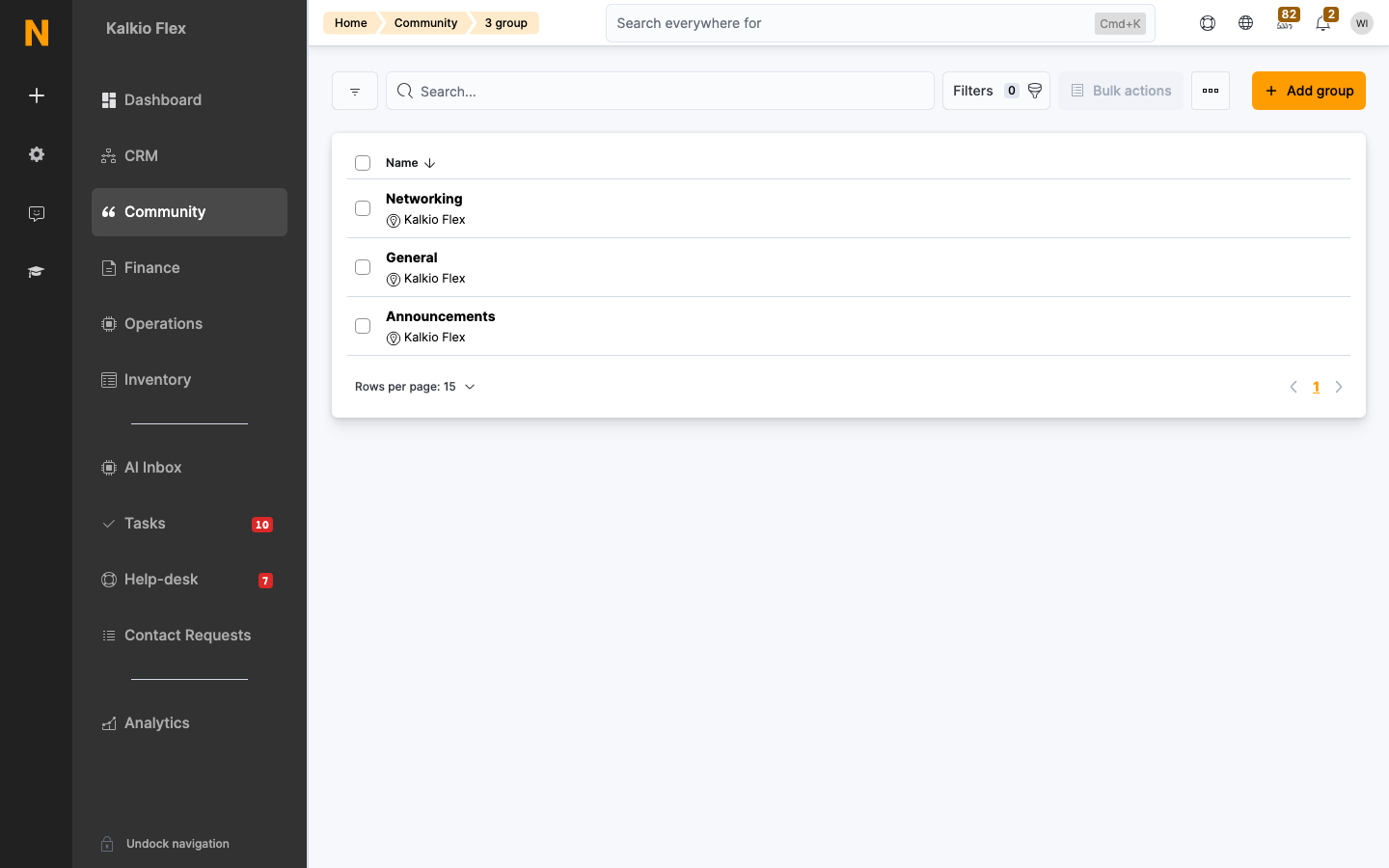 content community groups