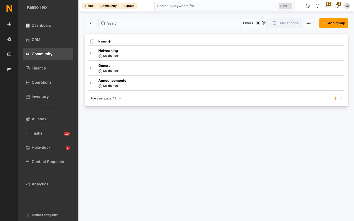 content community groups
