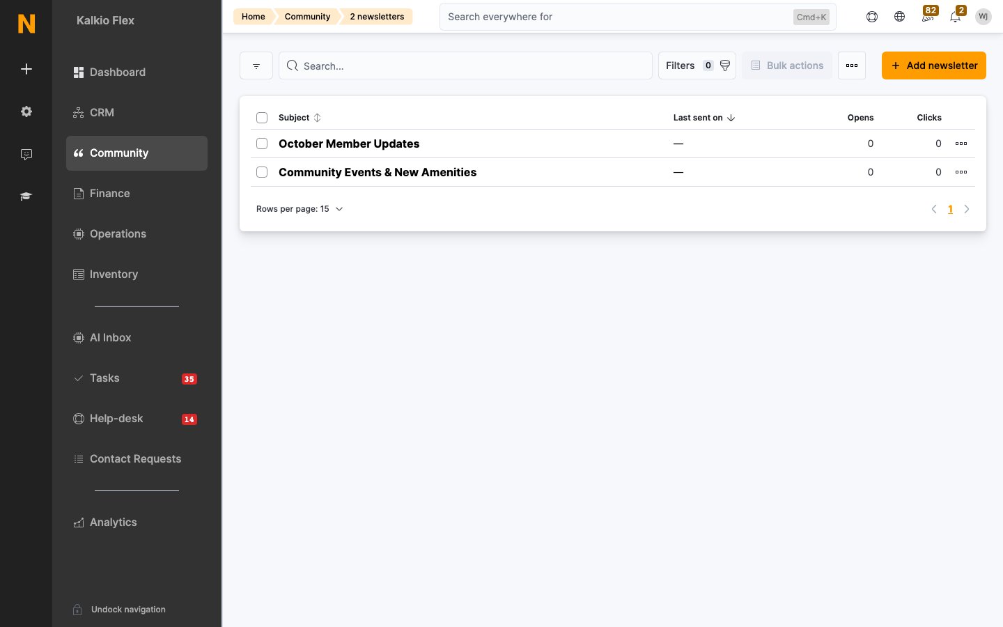 Content newsletters