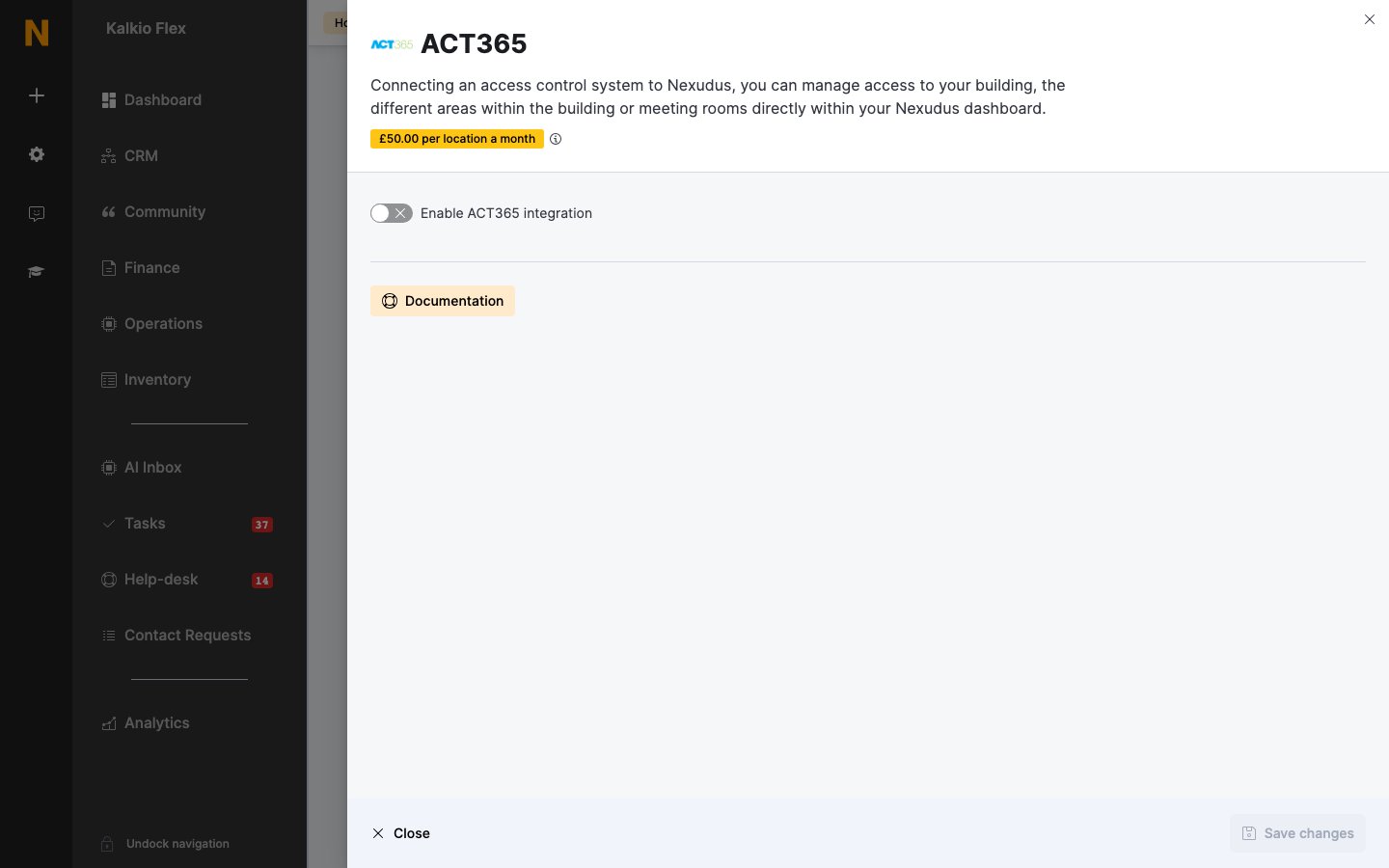 ACT365 settings