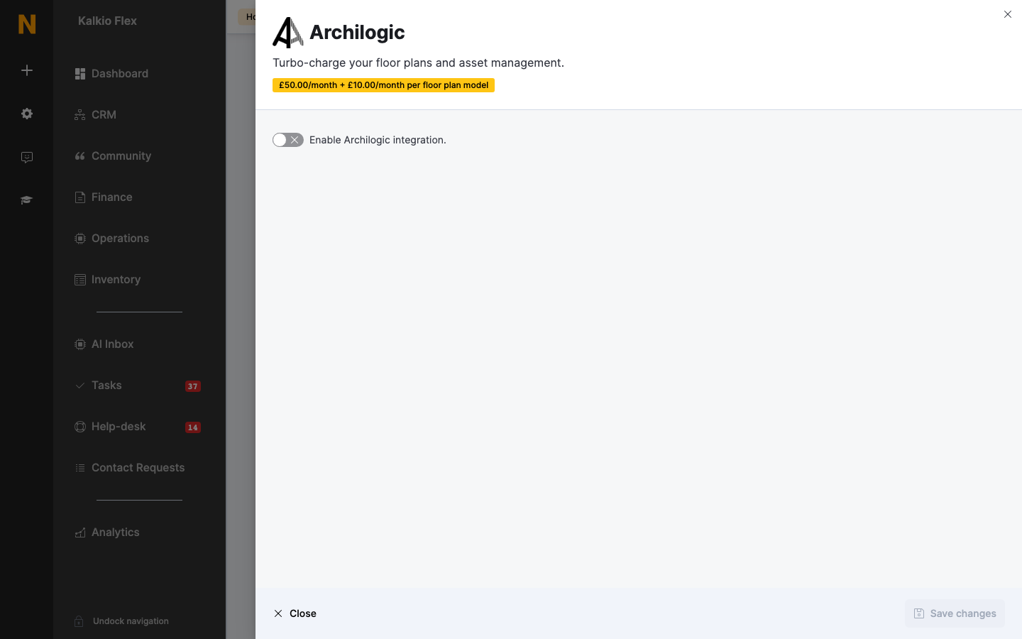 Archilogic settings