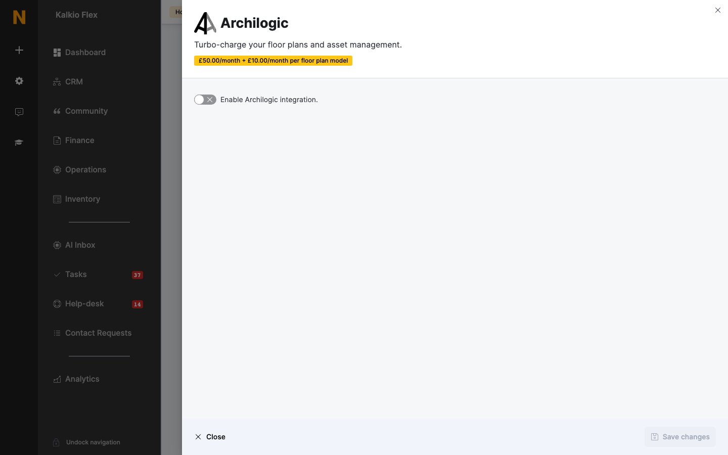 Archilogic settings