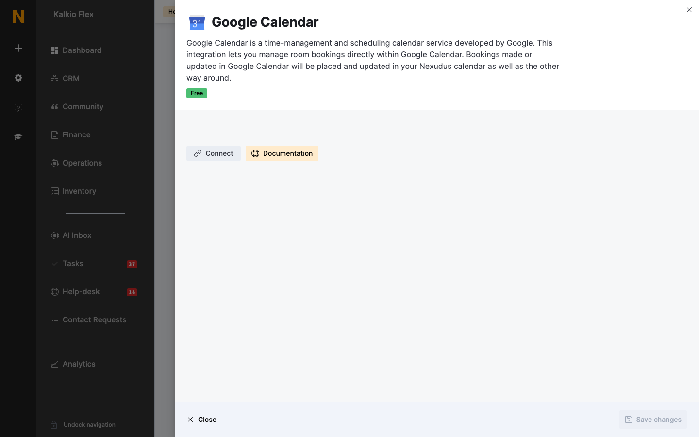 Google Calendar settings