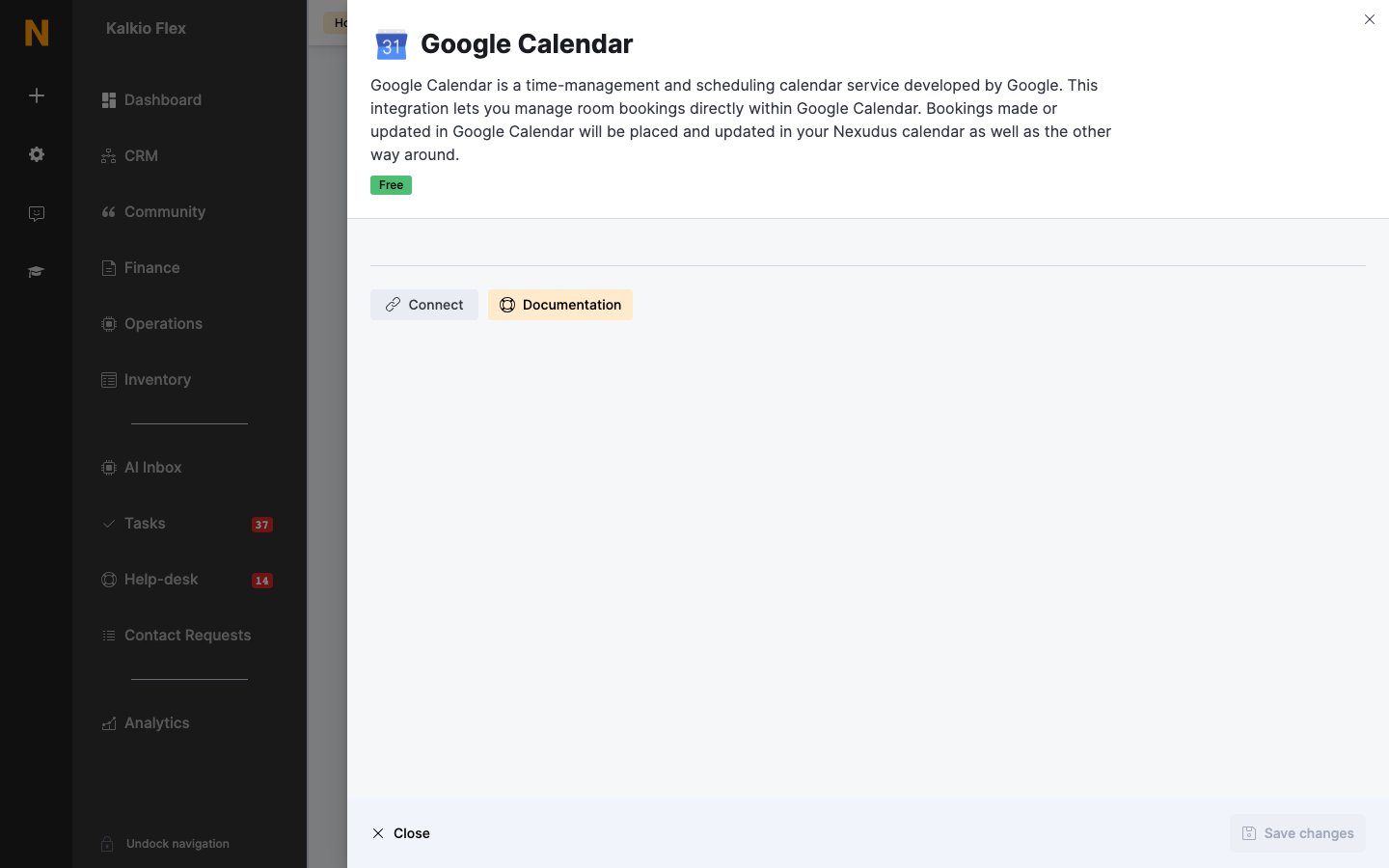 Google Calendar settings