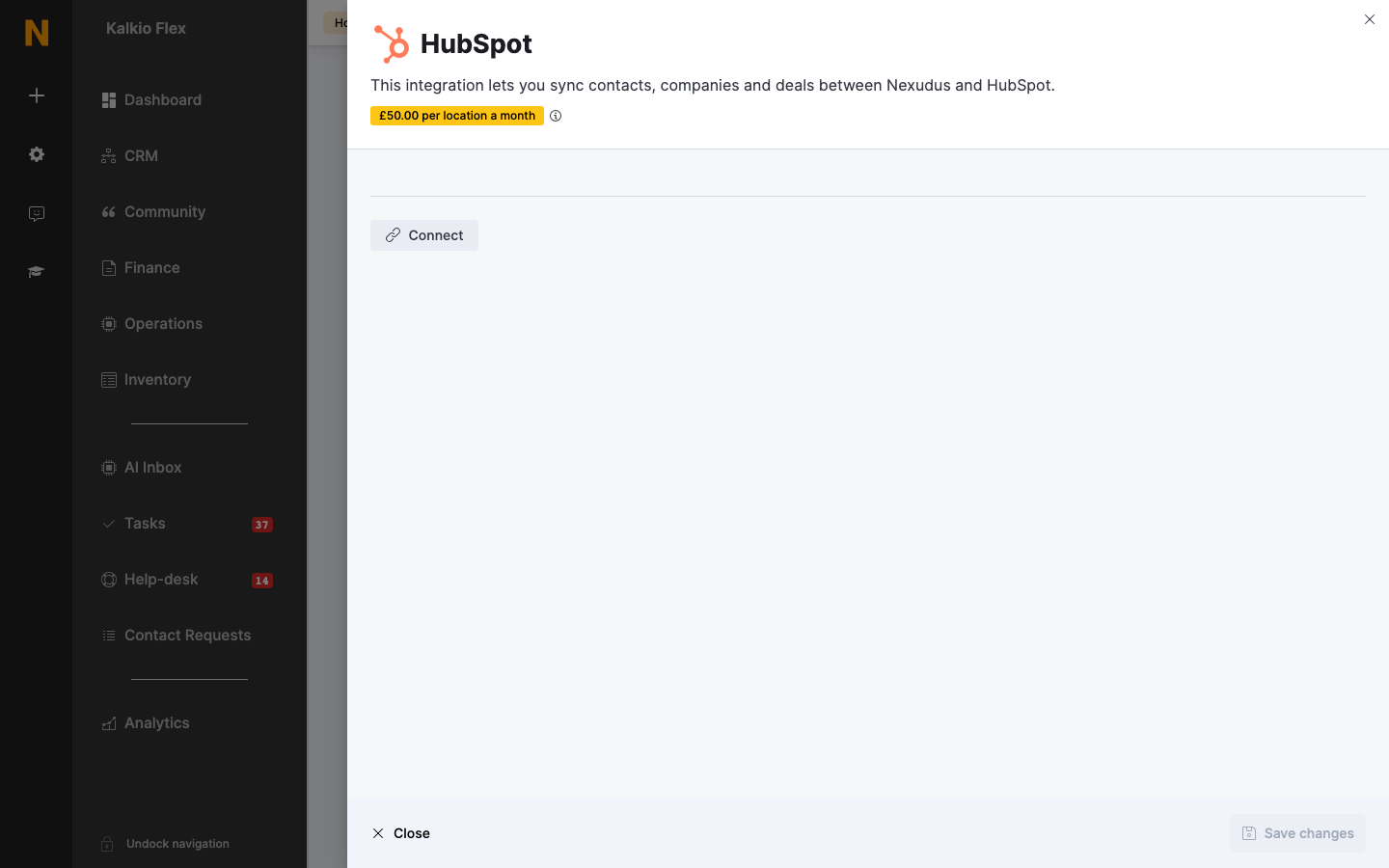 HubSpot settings