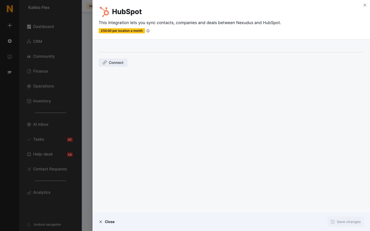 HubSpot settings