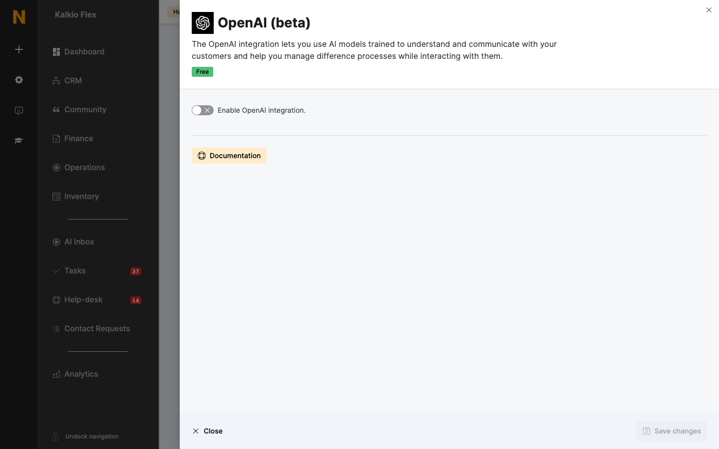 OpenAI settings