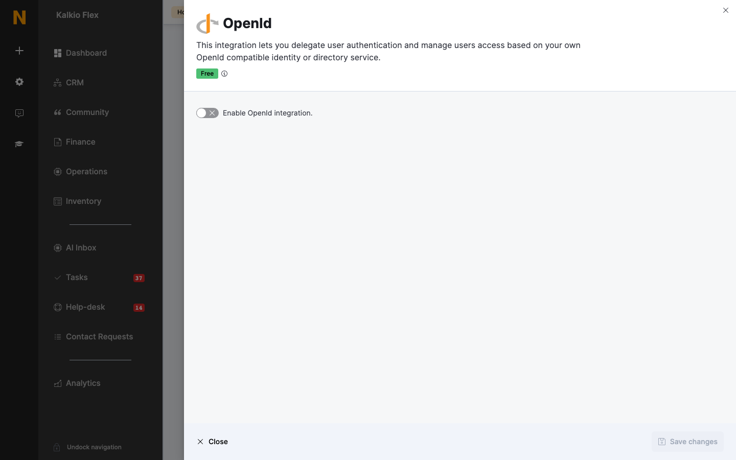 OpenID settings