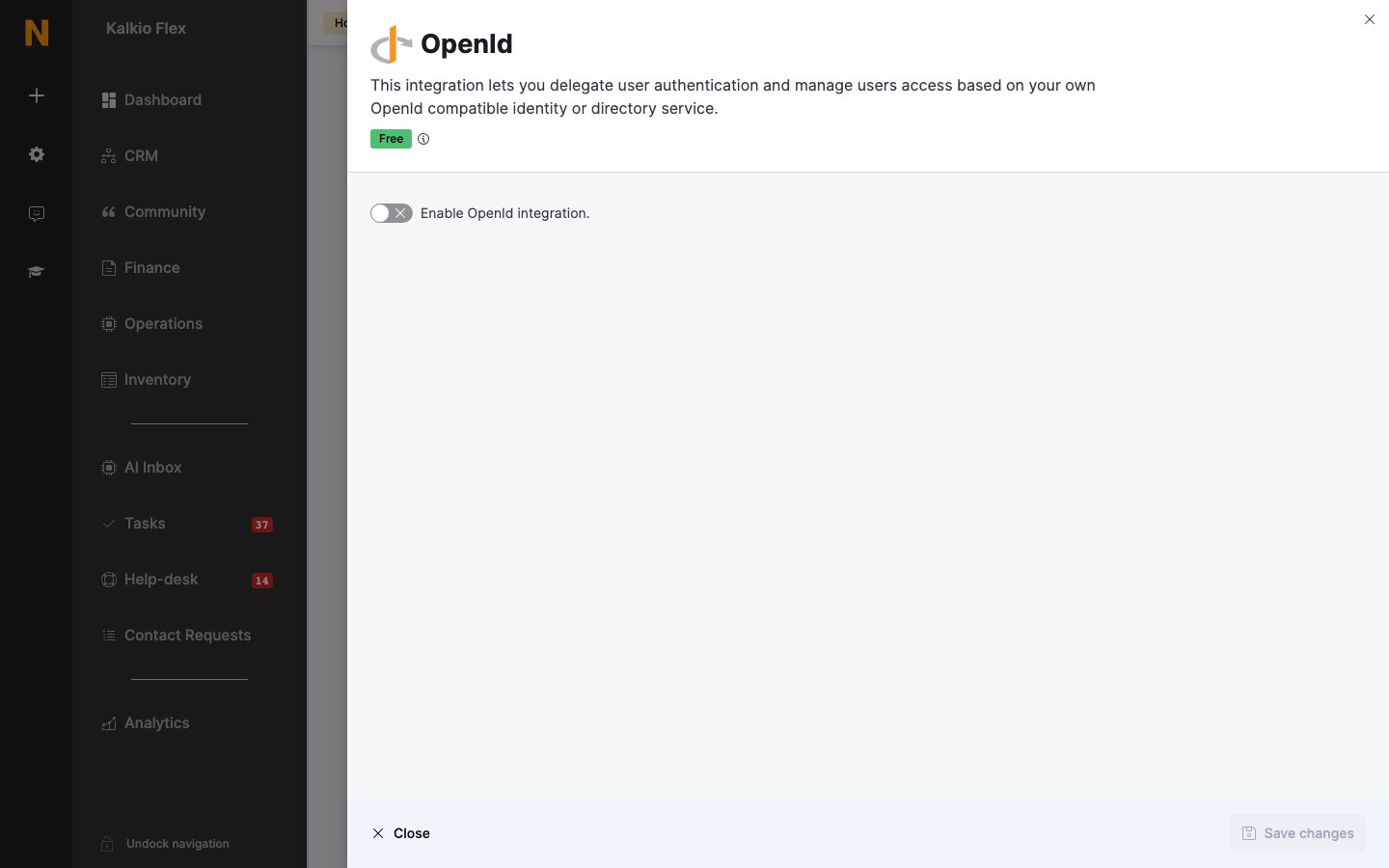 OpenID settings