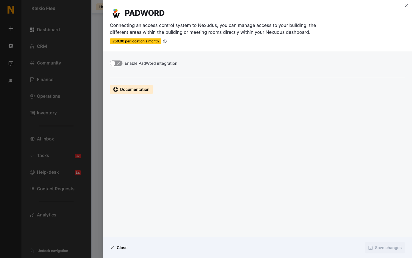 Padword settings