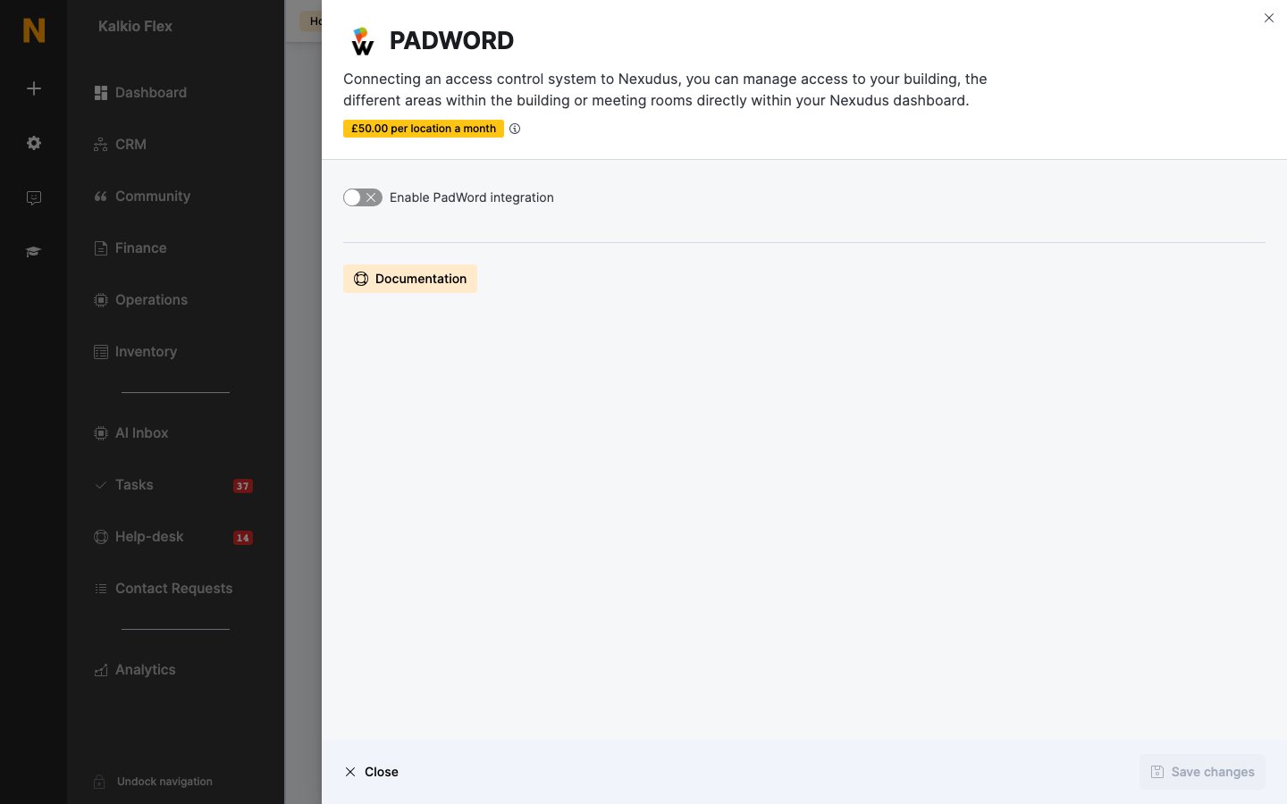 Padword settings