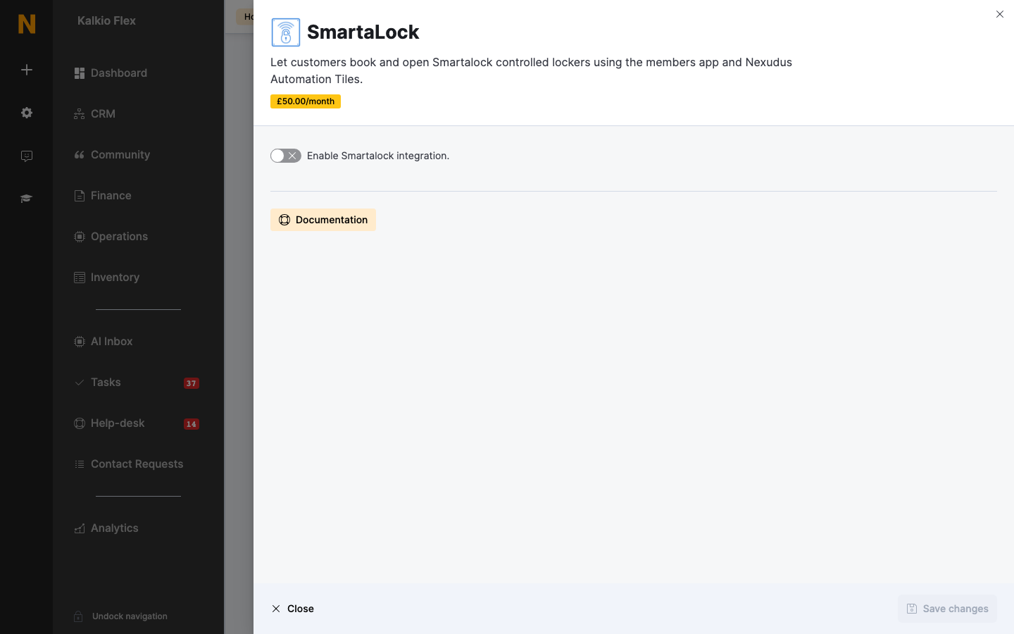 Smartalock settings