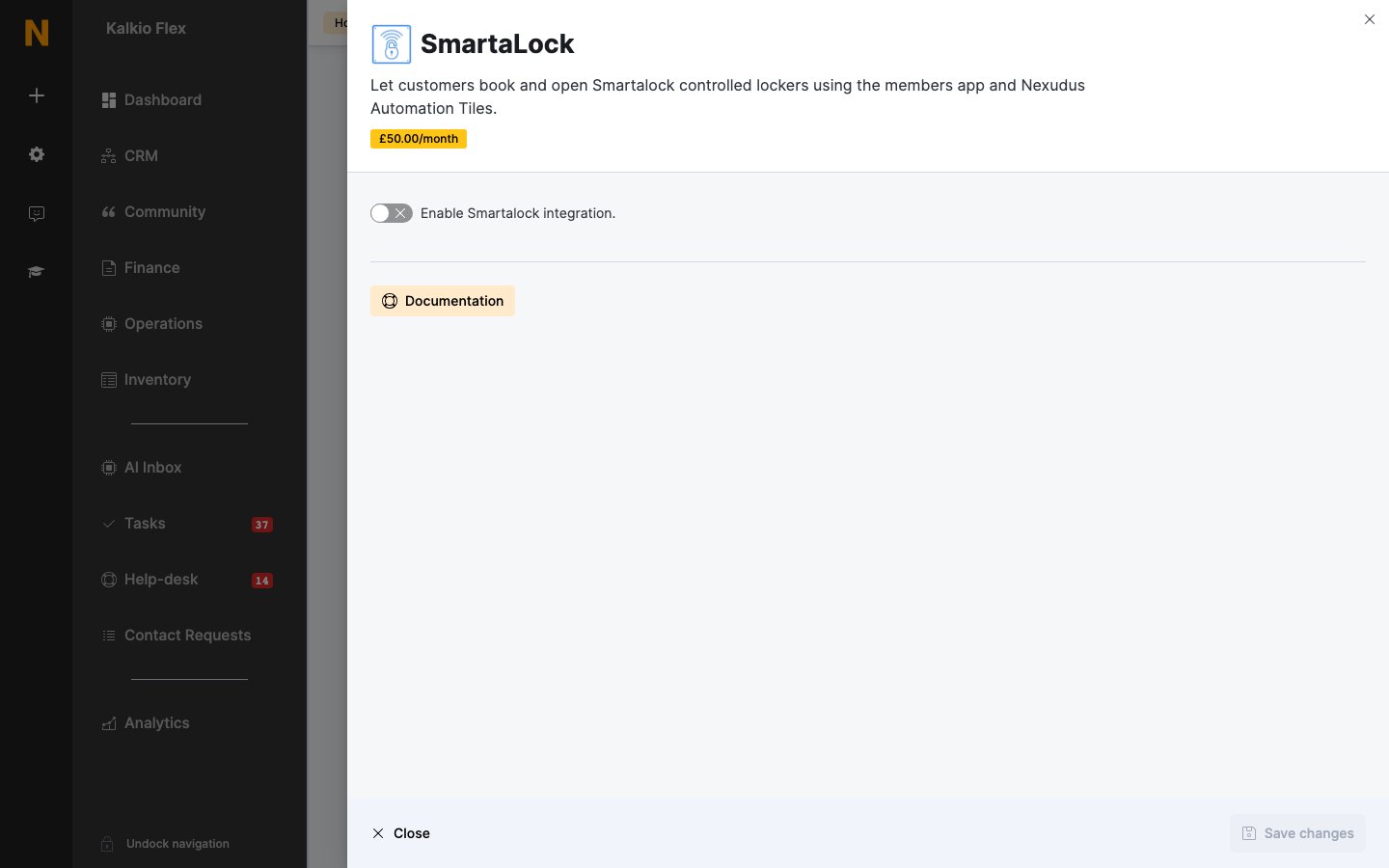 Smartalock settings
