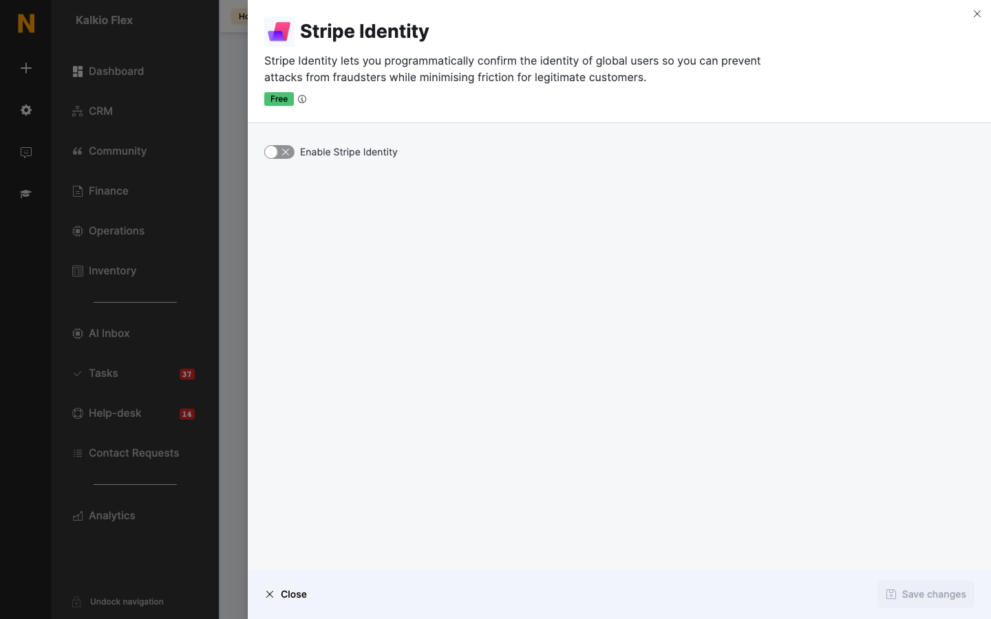 Stripe Identity settings