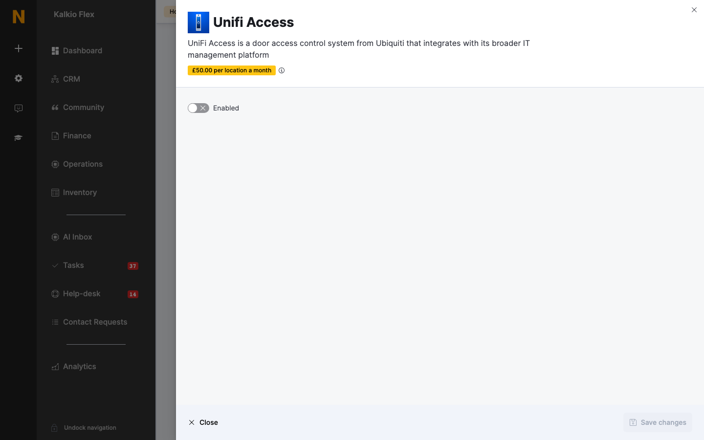 UniFi Access settings