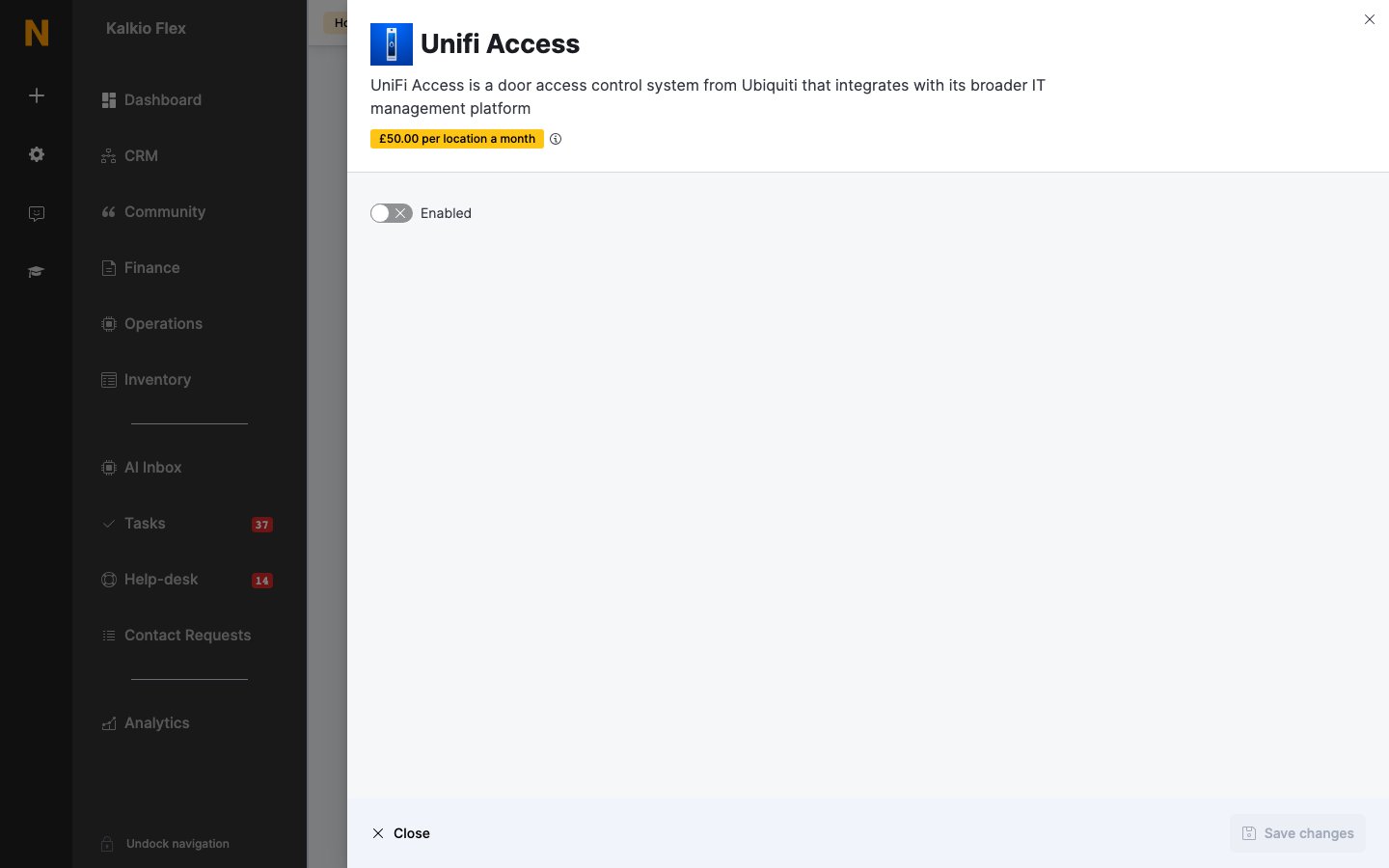 UniFi Access settings
