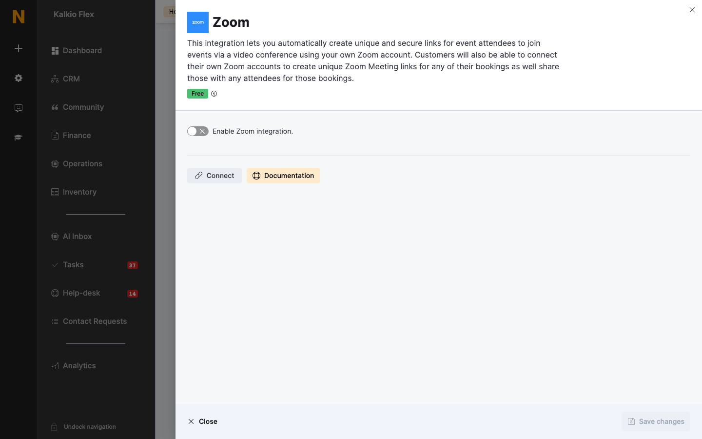 Zoom settings