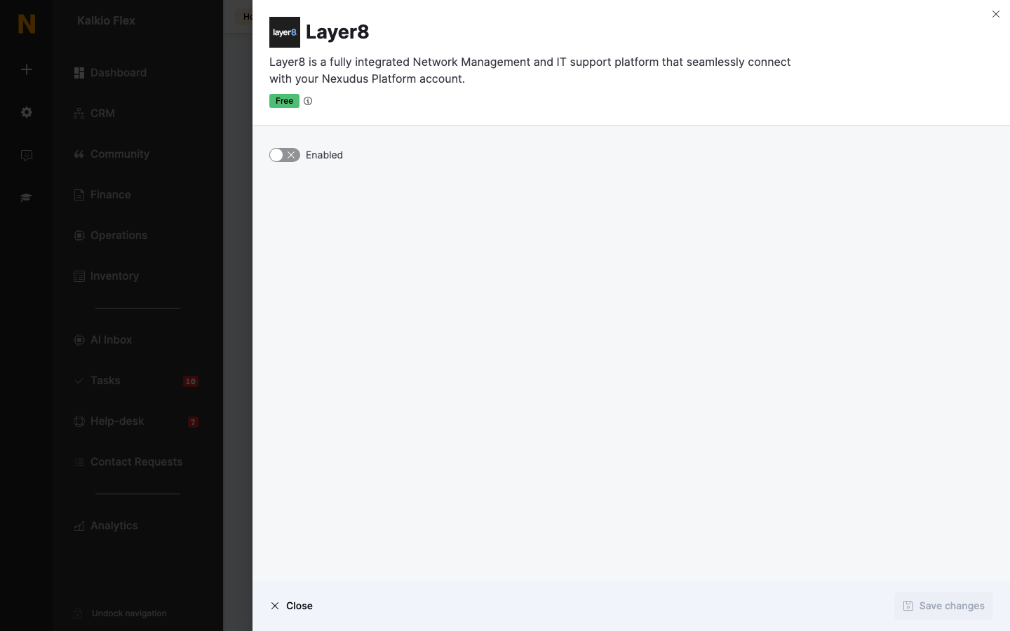Layer8 settings