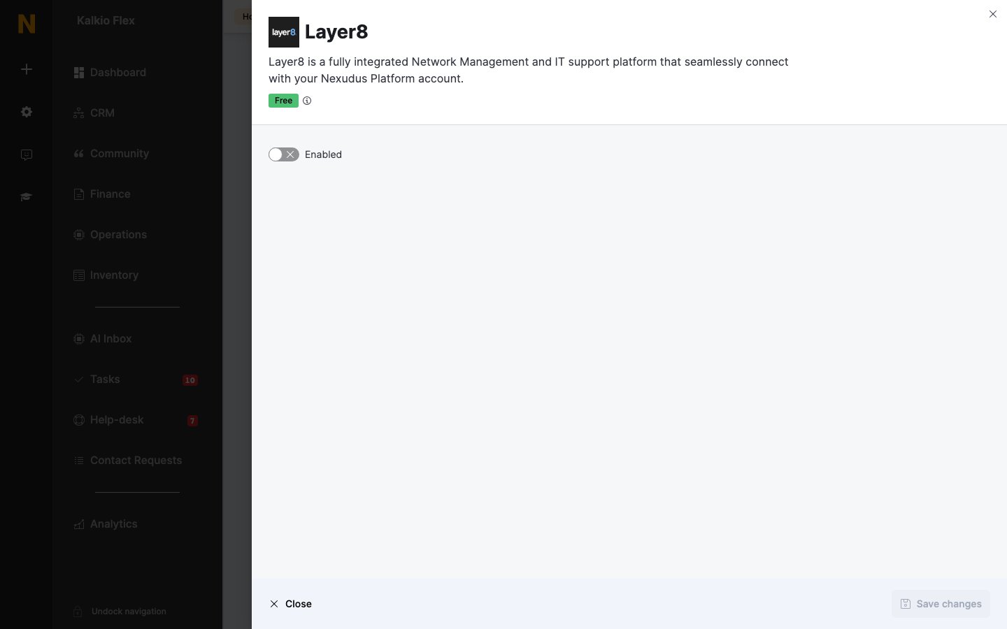 Layer8 settings