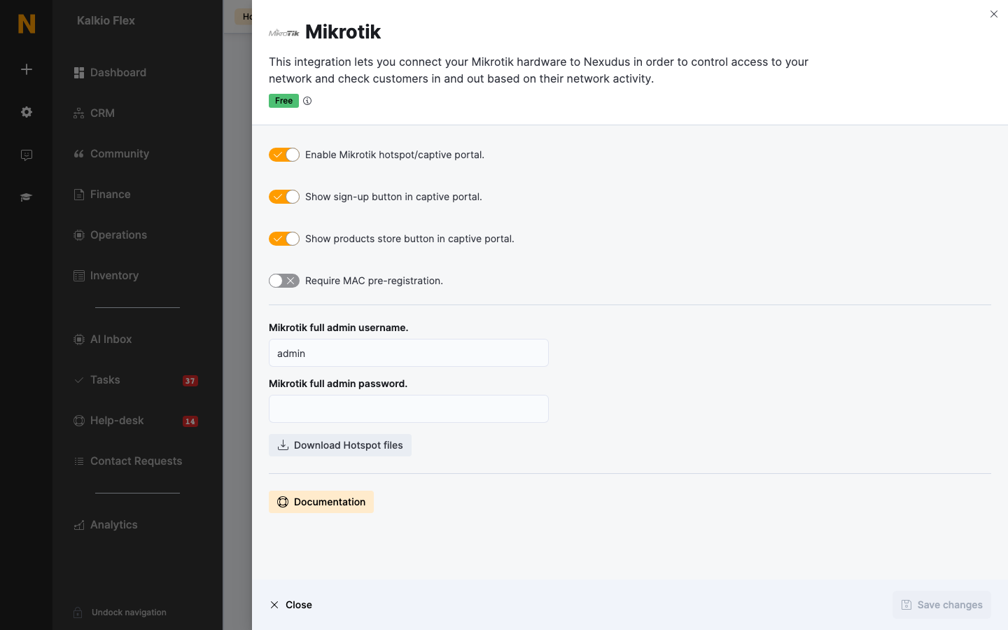 MikroTik settings