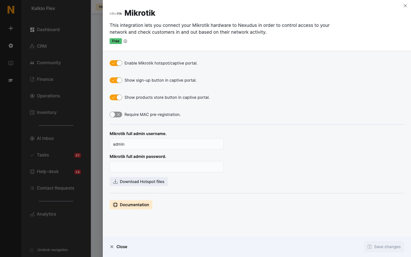 MikroTik settings